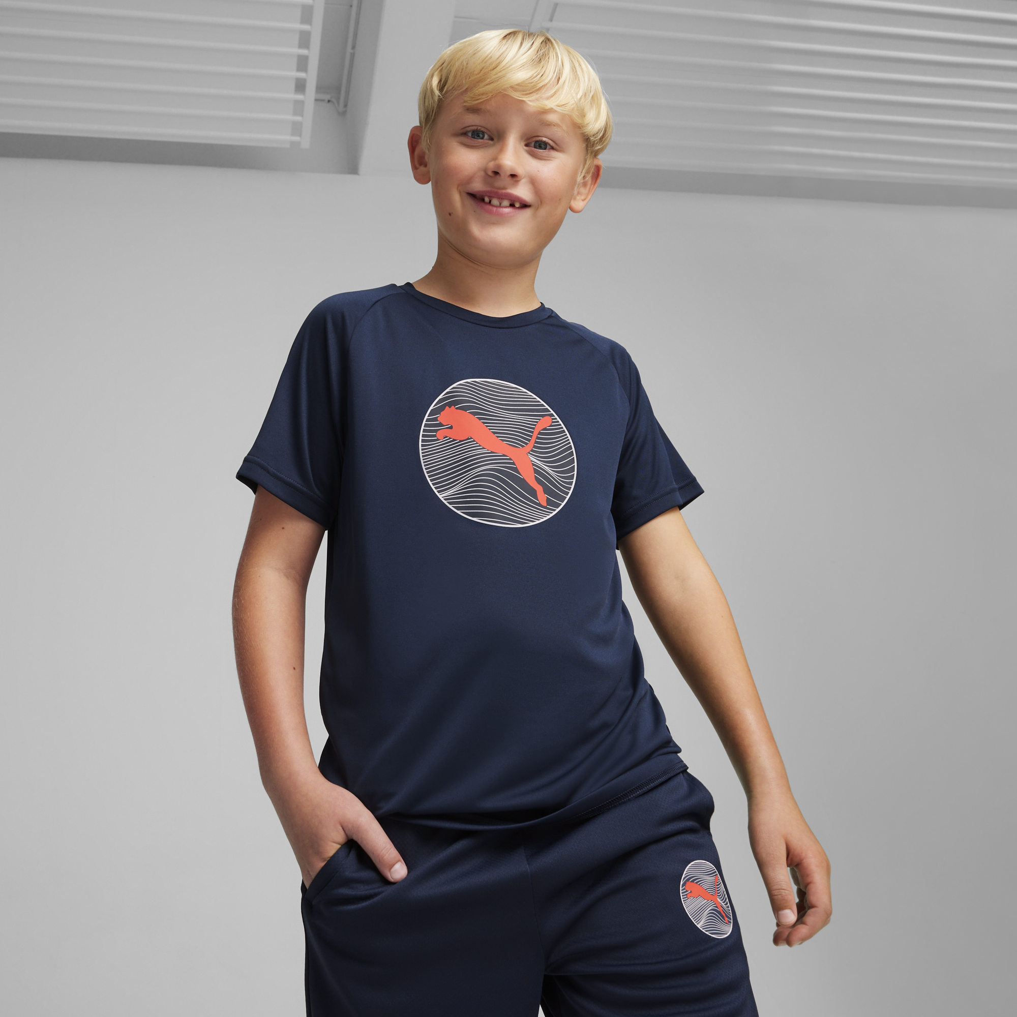 PUMA 大童基本系列Active Sports短袖T恤