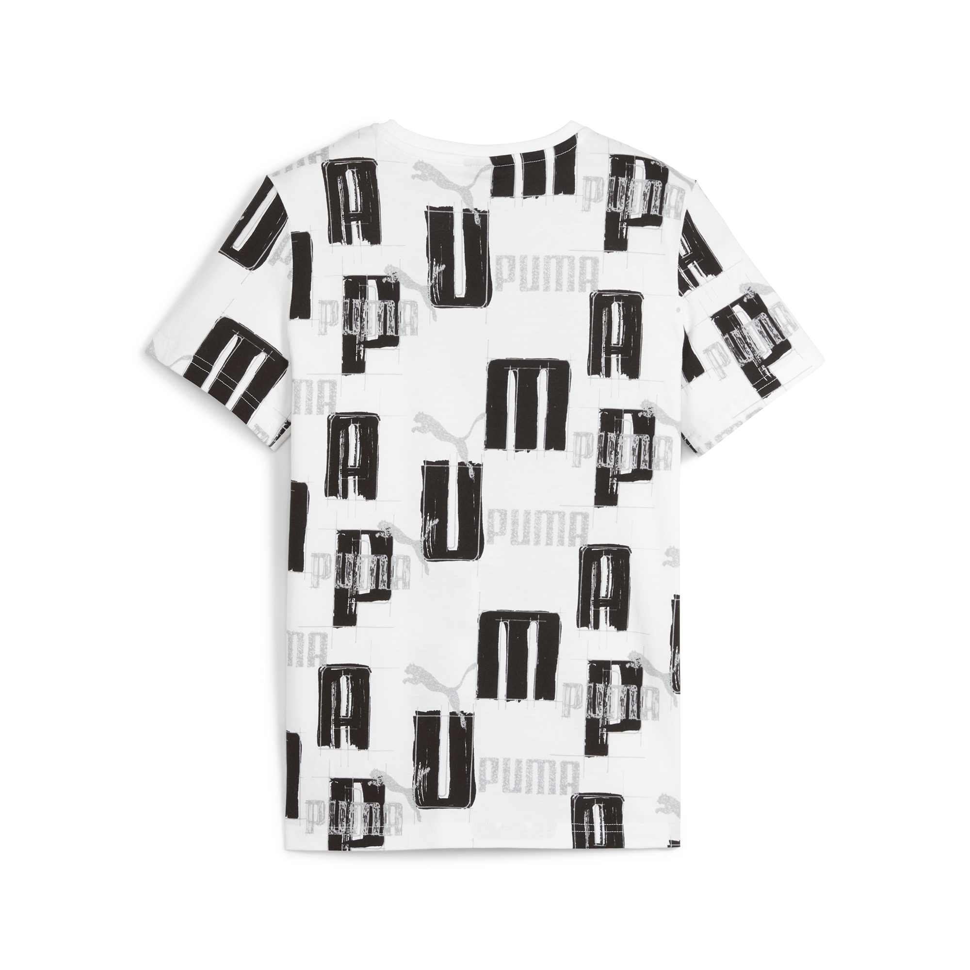 PUMA 大童基本系列Ess+ Logo印花短袖T恤