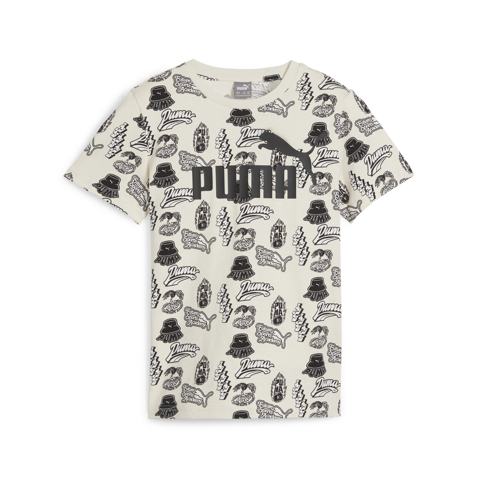 PUMA 大童基本系列Ess+ Mid 90s印花短袖T恤