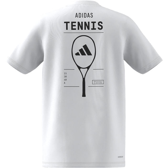 adidas 大童TENNIS GRAPHIC 網球排汗短袖上衣