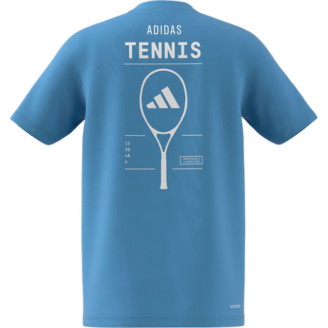 adidas 大童TENNIS GRAPHIC網球短袖上衣