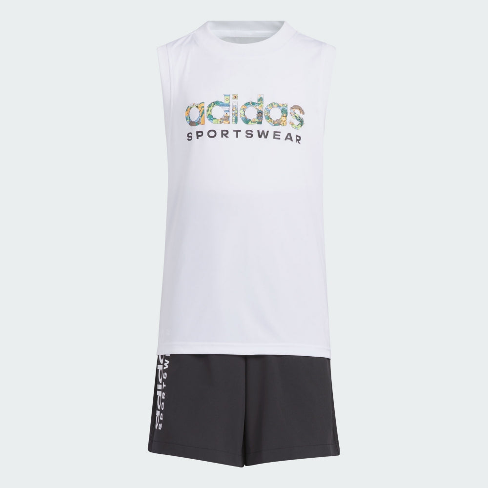 adidas 大童AP 簡約運動背心套裝