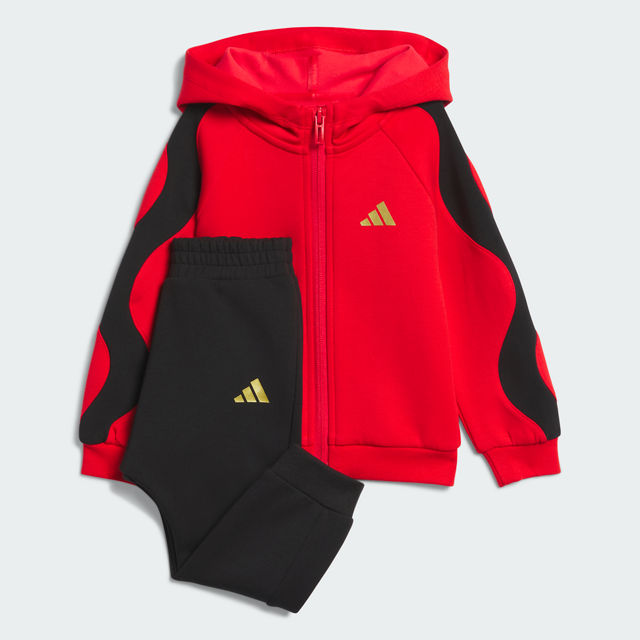 adidas 小童長款連帽外套套裝